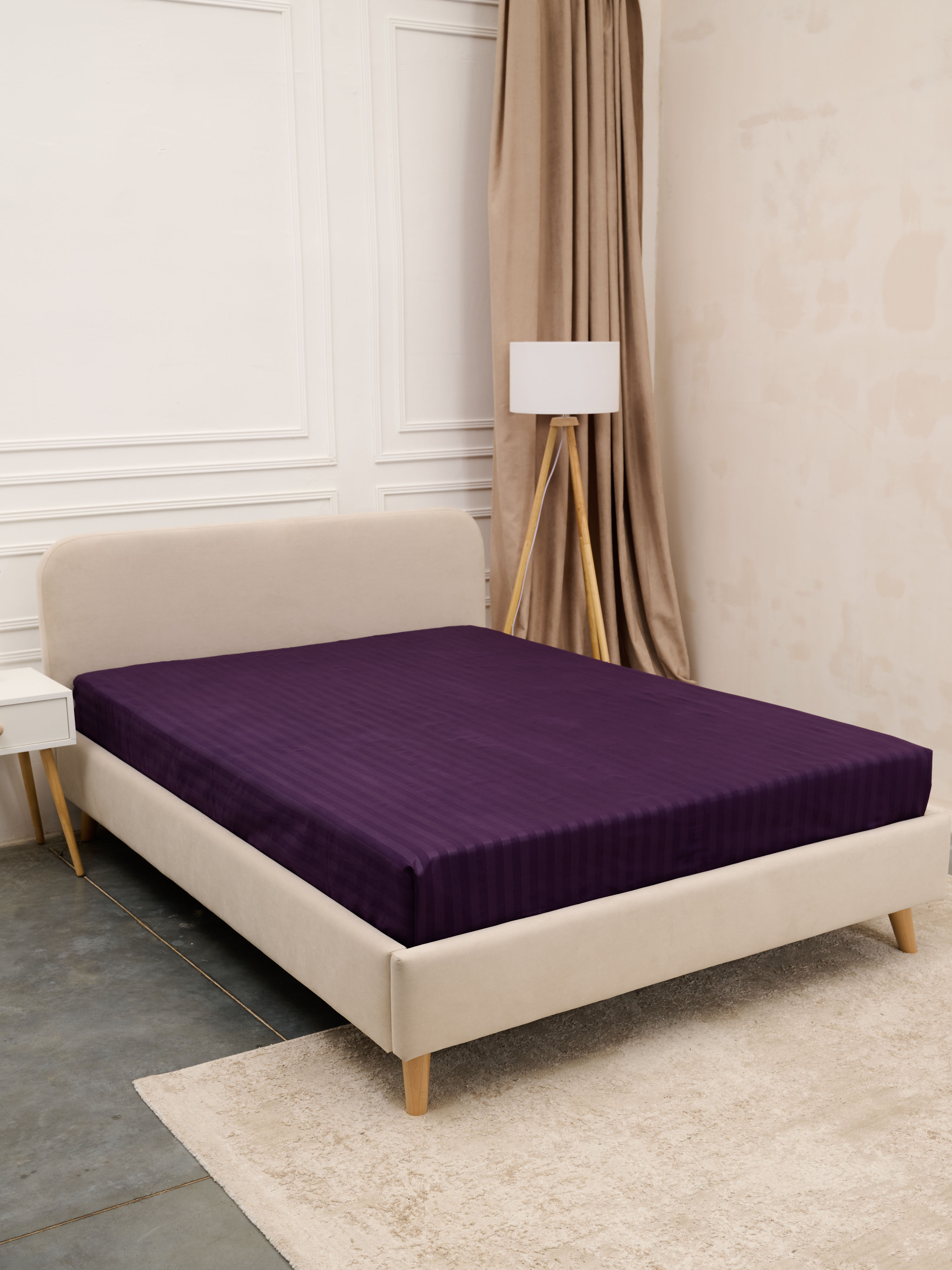 Простыня Микрофибра Страйп - Фиолетовый