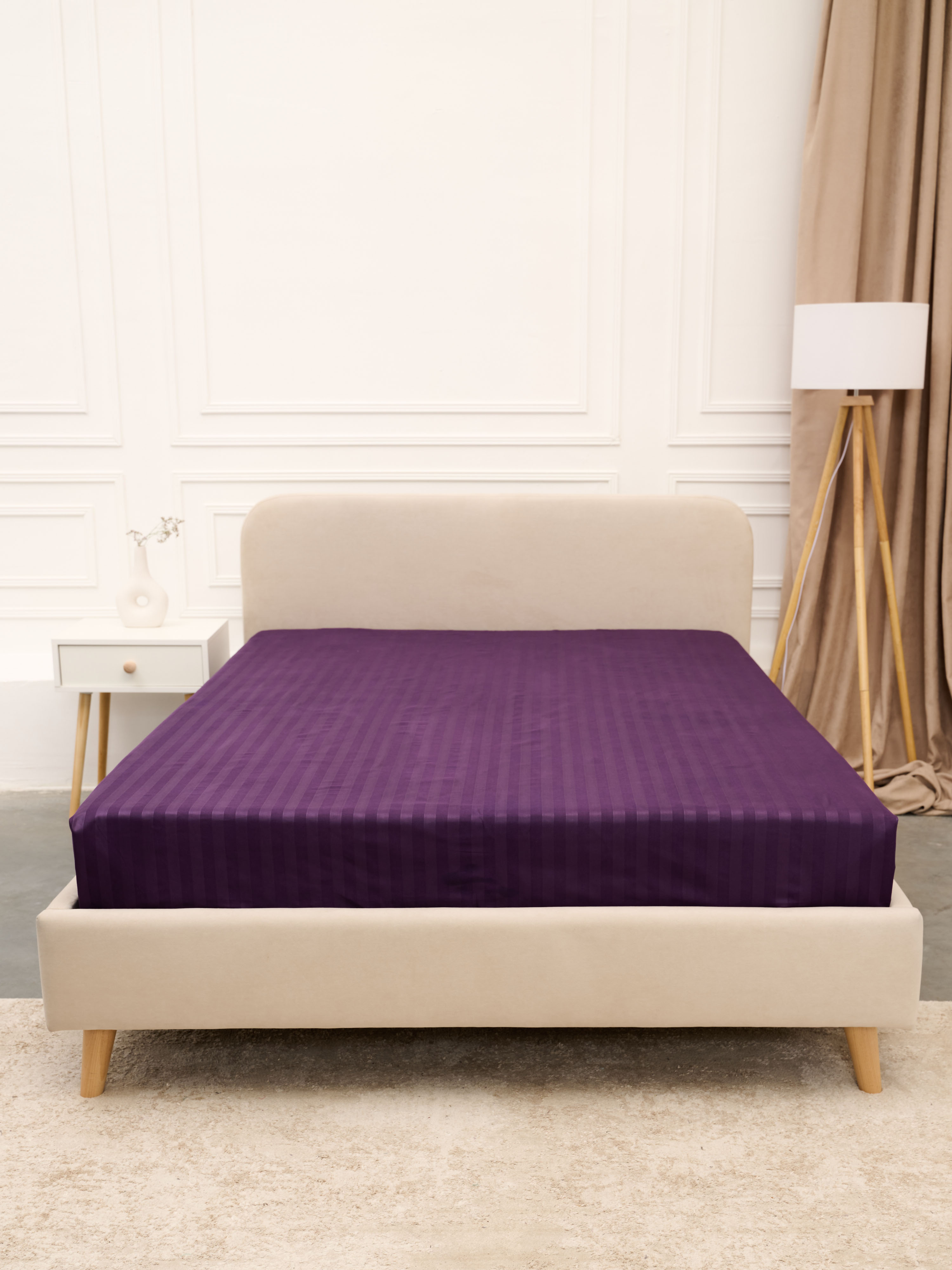 Простыня Микрофибра Страйп - Фиолетовый