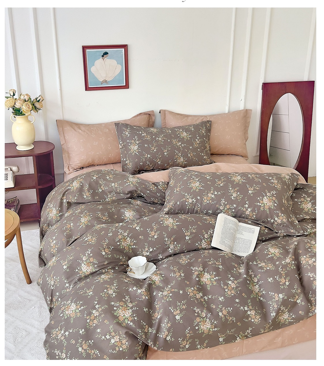 Постельное белье сатин элит на молнии - Капучино