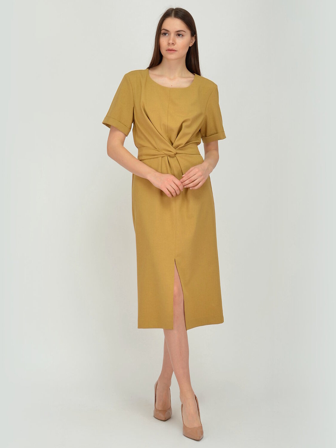 ст. цена1254руб.! VISERDI Платье 10130-грч 440700горчичный