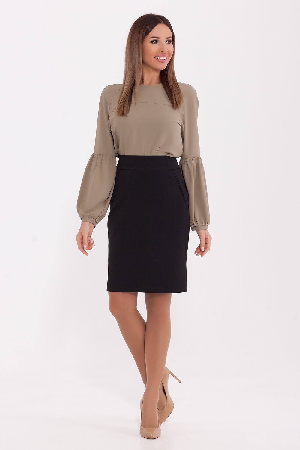 ст. цена1248руб.! VISERDI Блузка 1953-олв 219850Оливковый