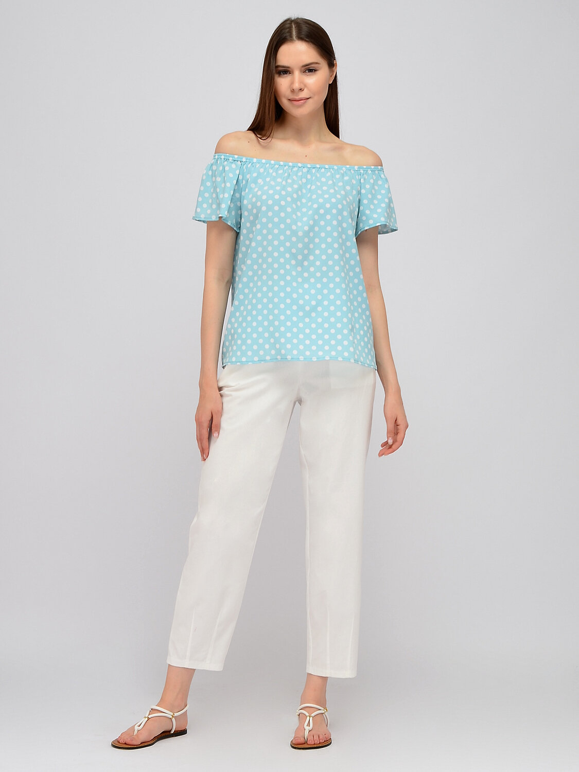 ст. цена1104руб.! VISERDI Блузка 10015-брг 251580серо-голубой