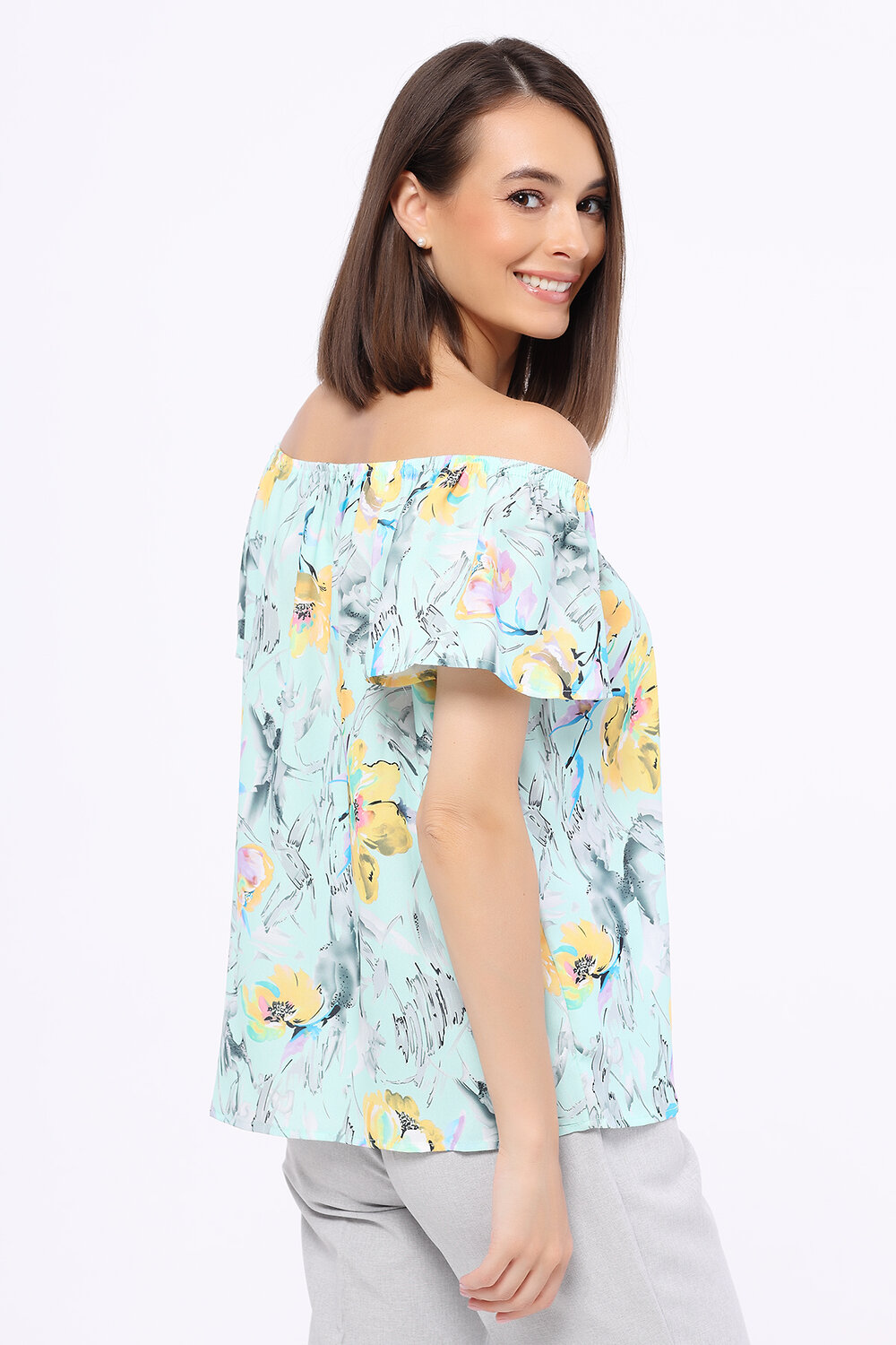 ст. цена1104руб.! VISERDI Блузка 10015-бир 251580мятный, желтый