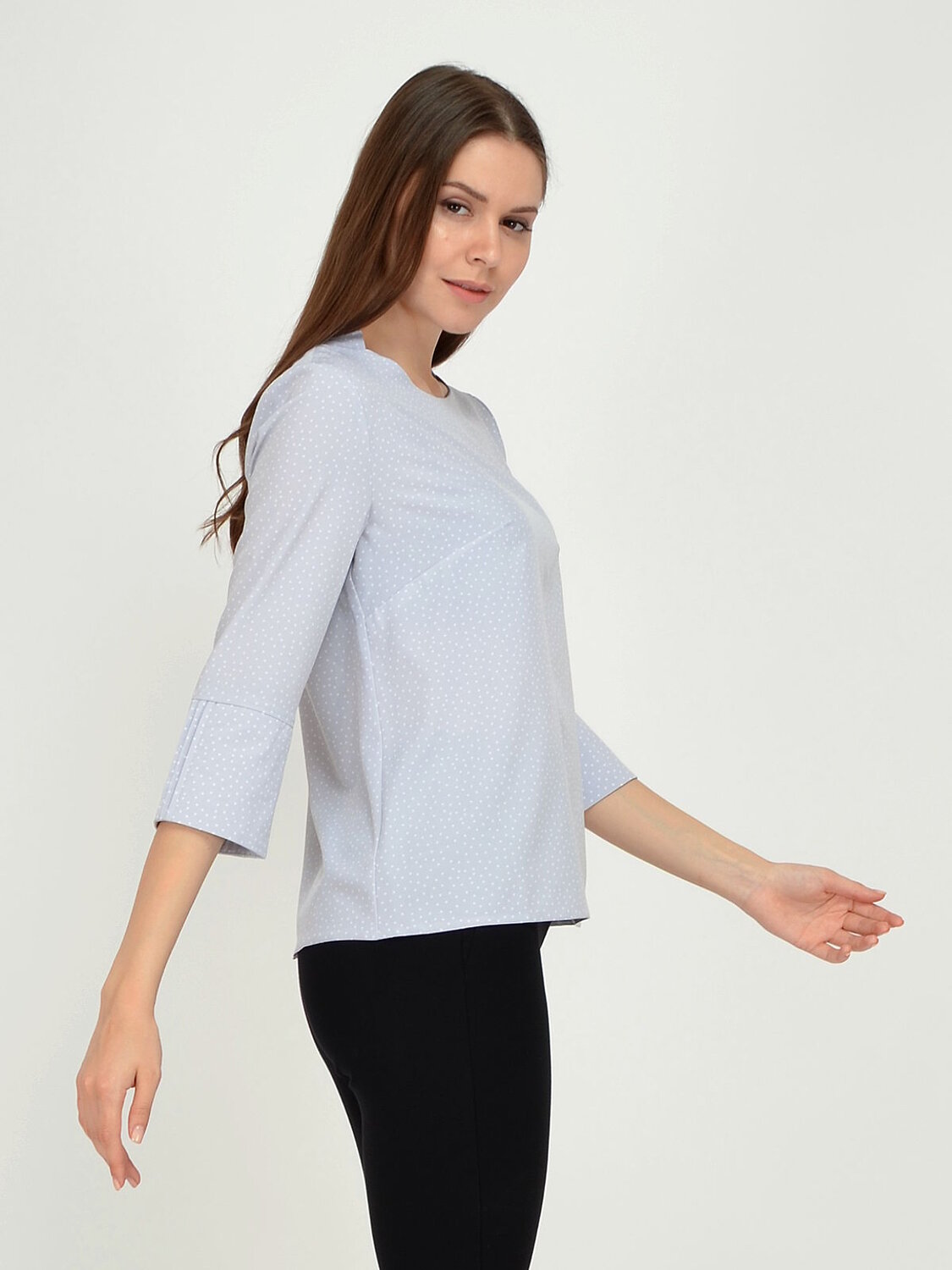 ст. цена1092руб.! VISERDI Блузка 10037-сгр 250560Серый