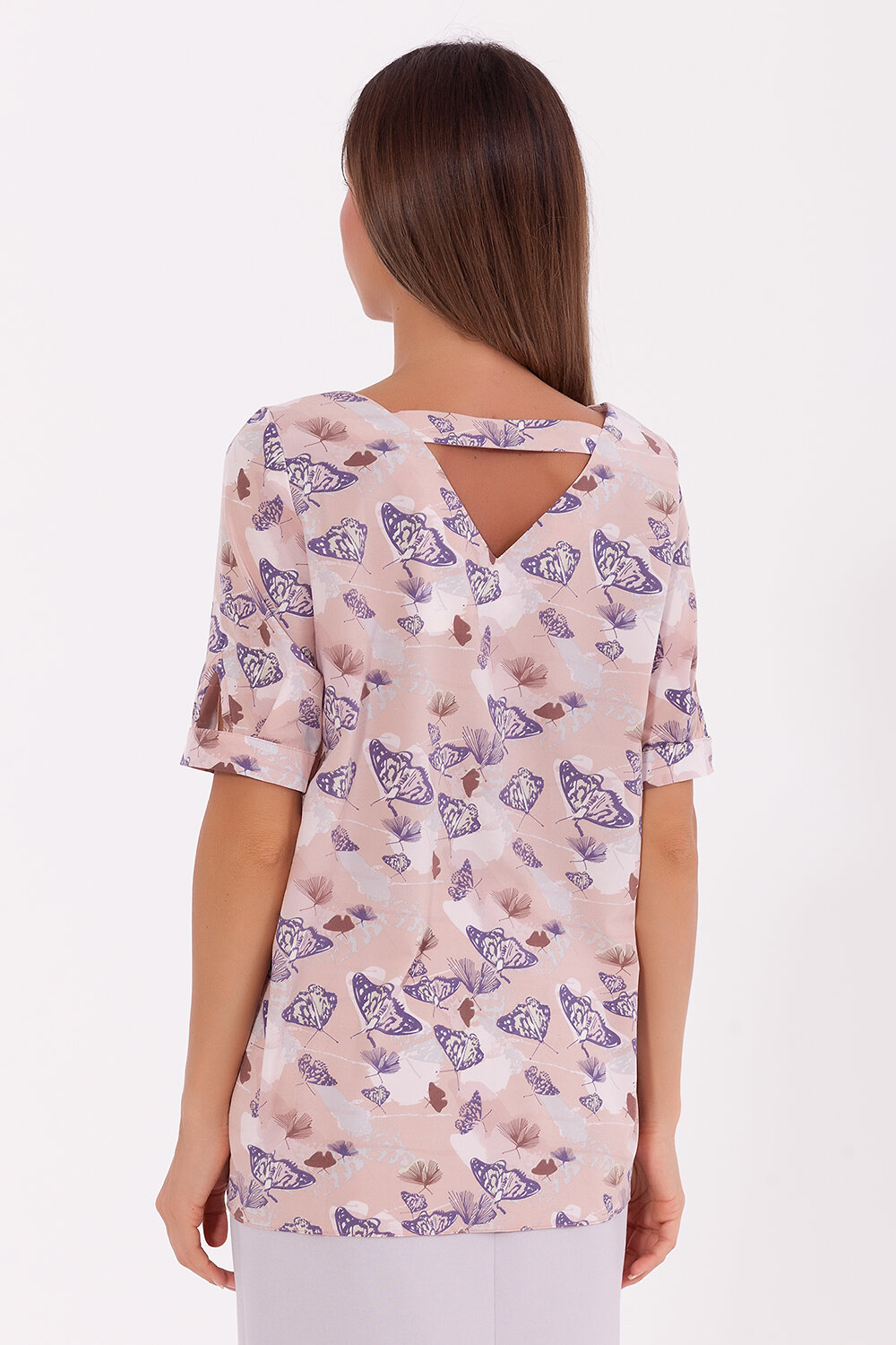 ст. цена1086руб.! VISERDI Блузка 10026-баб 259560Пыльно-розовый/сиреневый