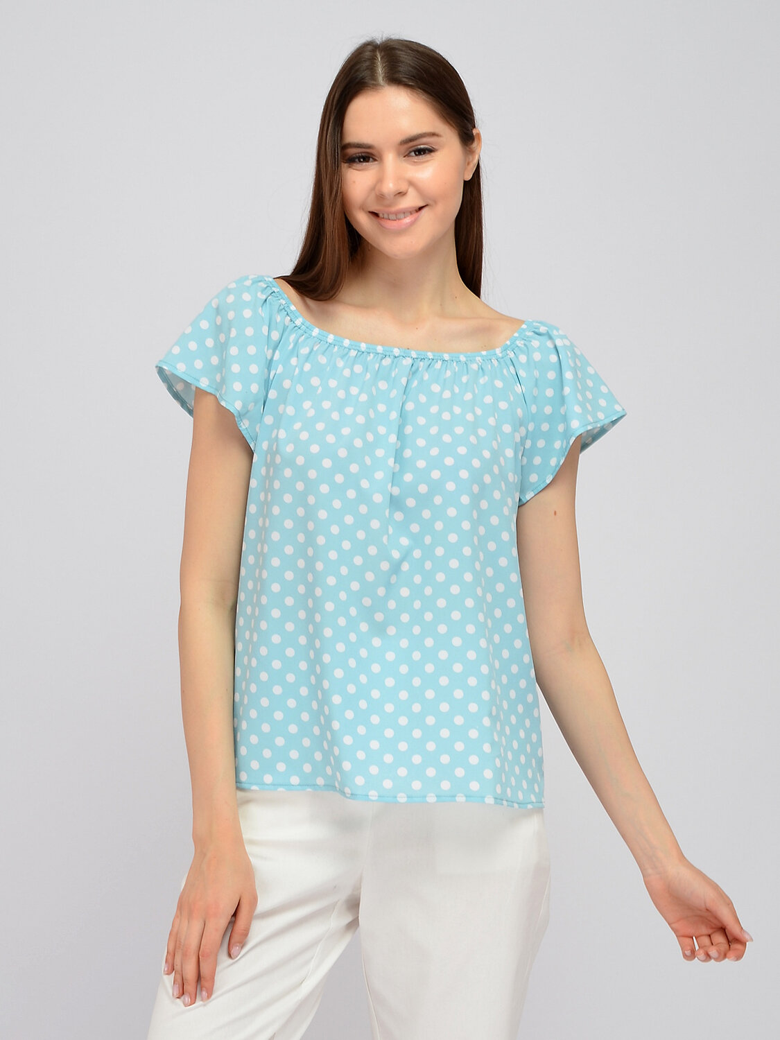 ст. цена1104руб.! VISERDI Блузка 10015-брг 251580серо-голубой