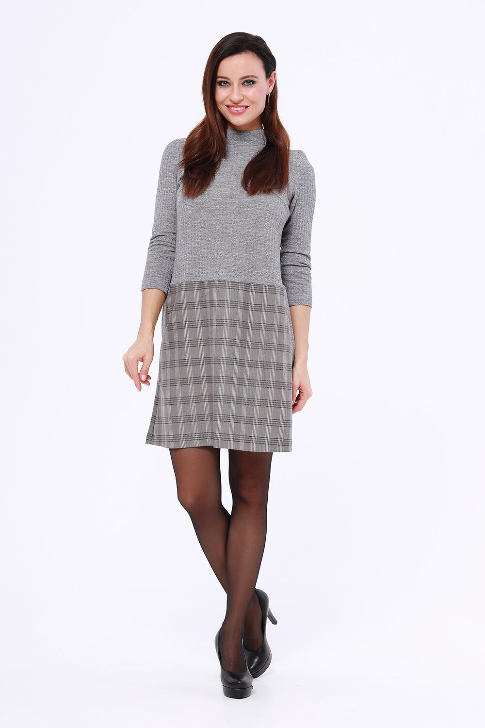 ст. цена1758руб.! VISERDI Платье 10076-сер 419950Серый