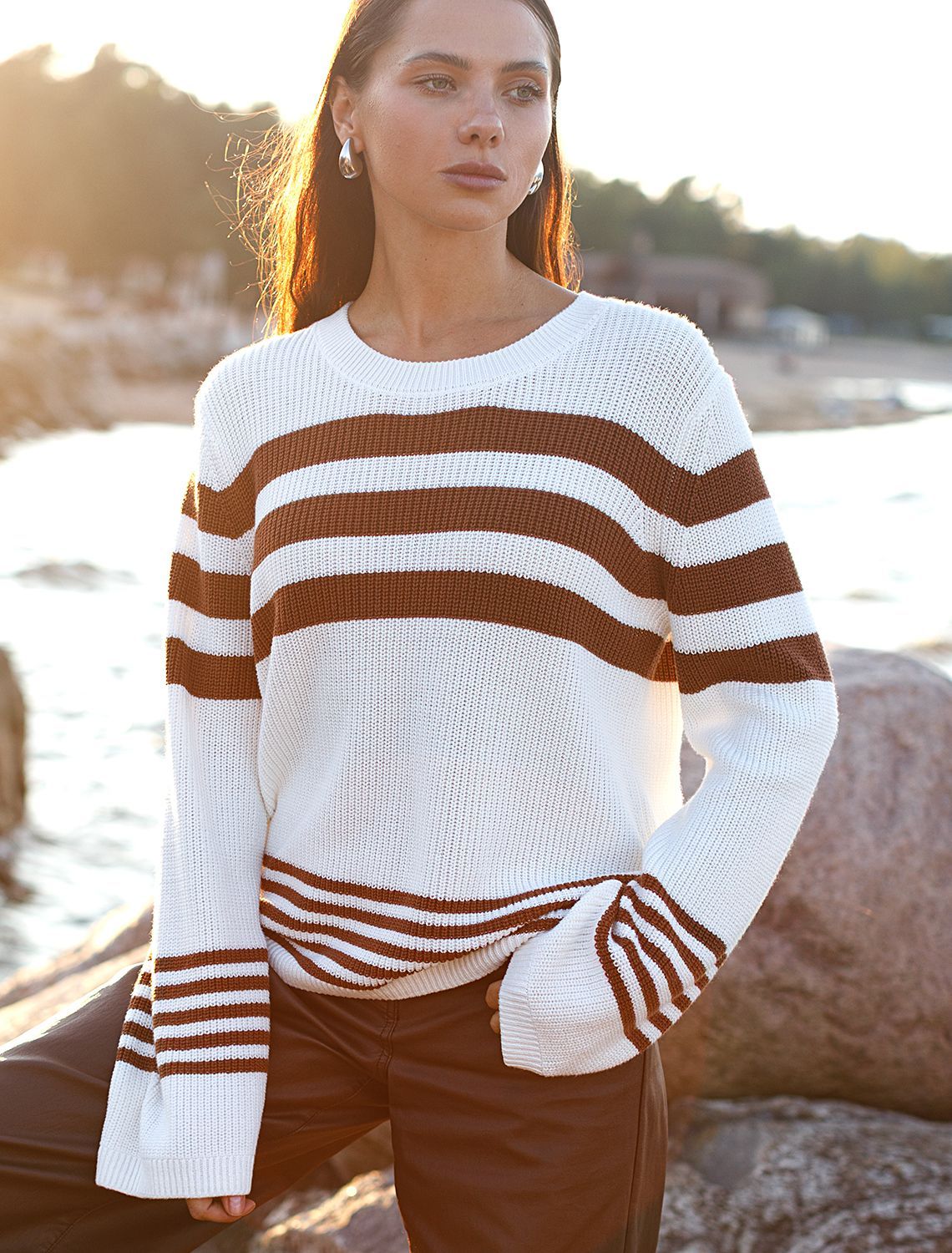 АКЦИЯ! 888руб. Было:2490руб. Джемпер крупной вязки из хлопка