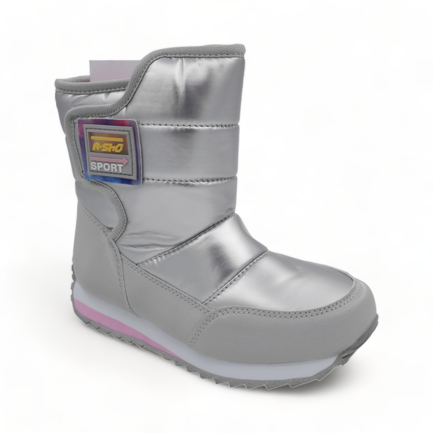 Дутики XV526-3-3 серебро п/п