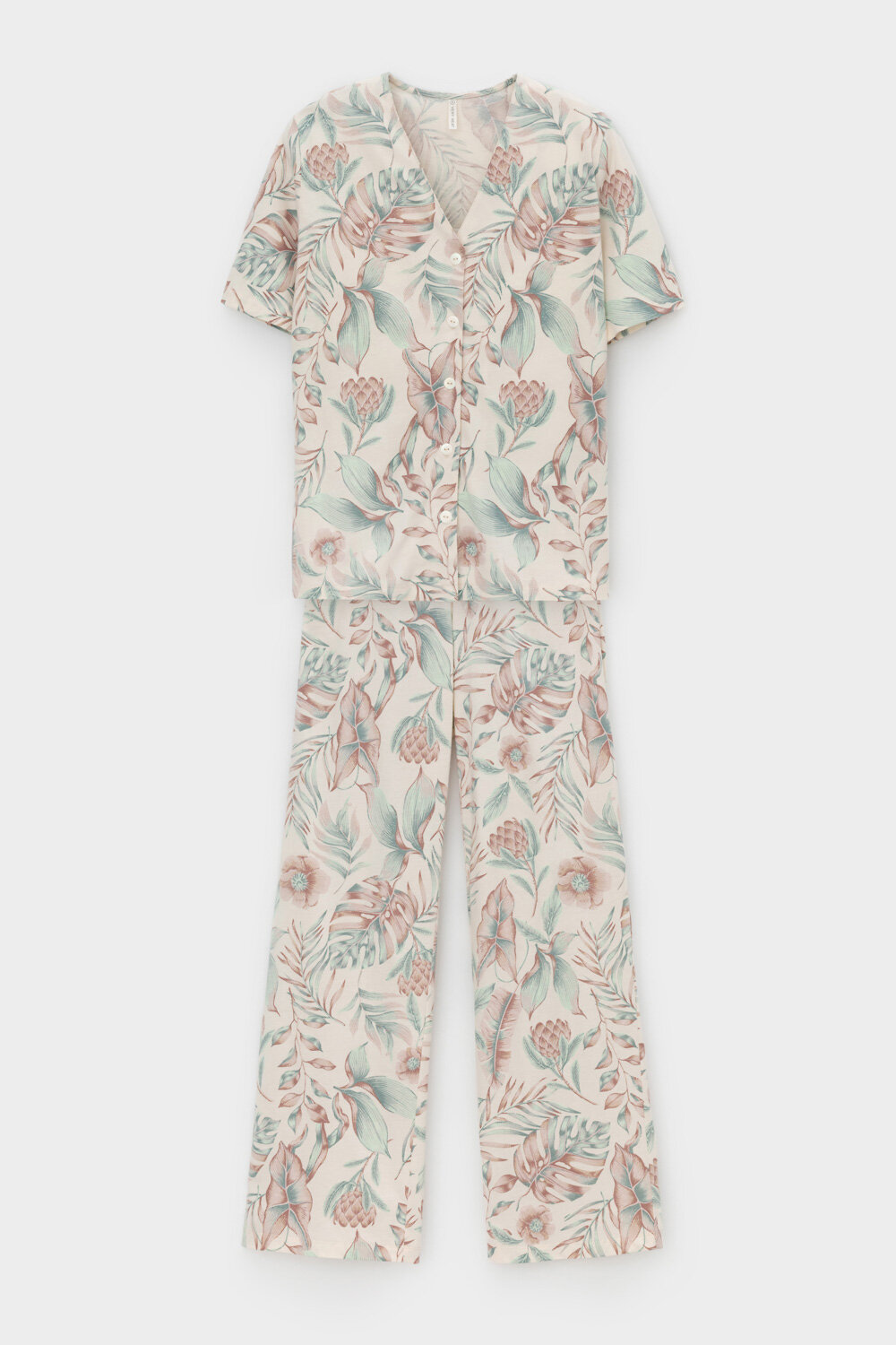 ст. цена2240руб.! Trikozza Пижама Е 20153айвори, акварельные тропики