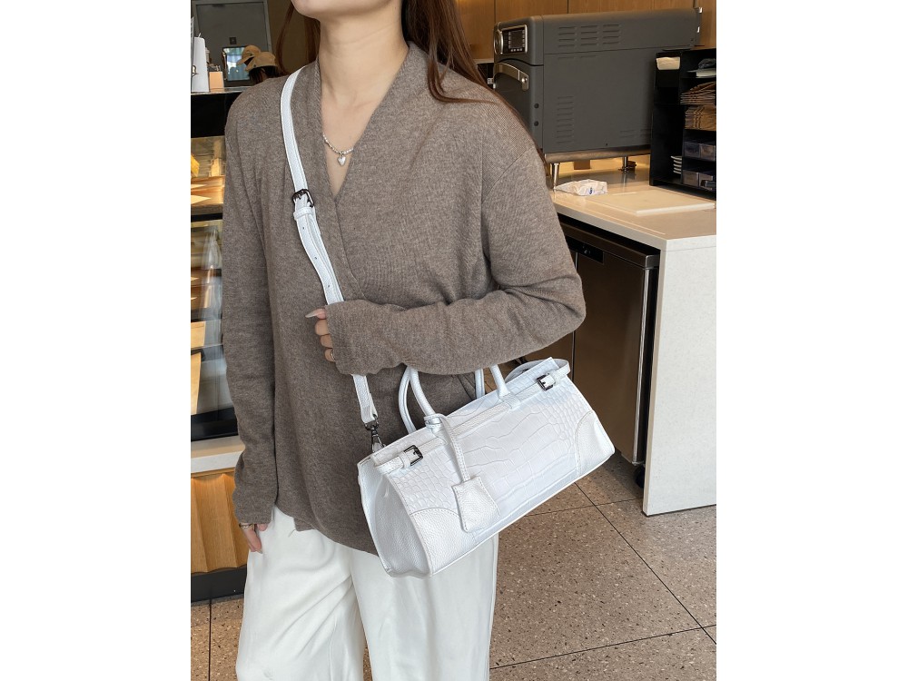 Сумка Lanotti CROCO LINE 8346/белый