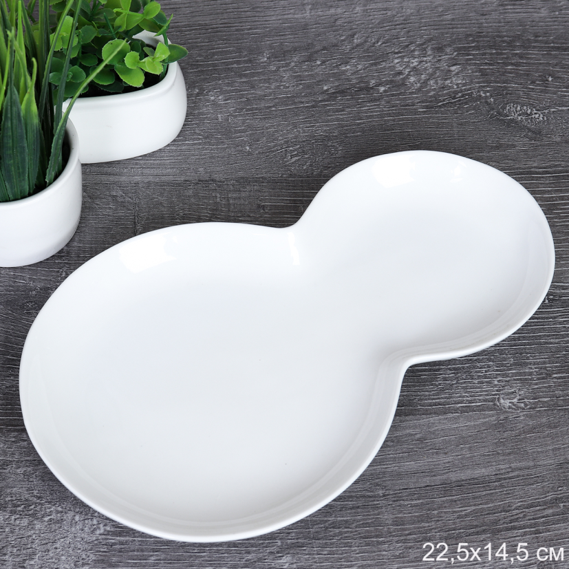 Тарелка порционная двойная 22 см / HGY-13 /уп 48/