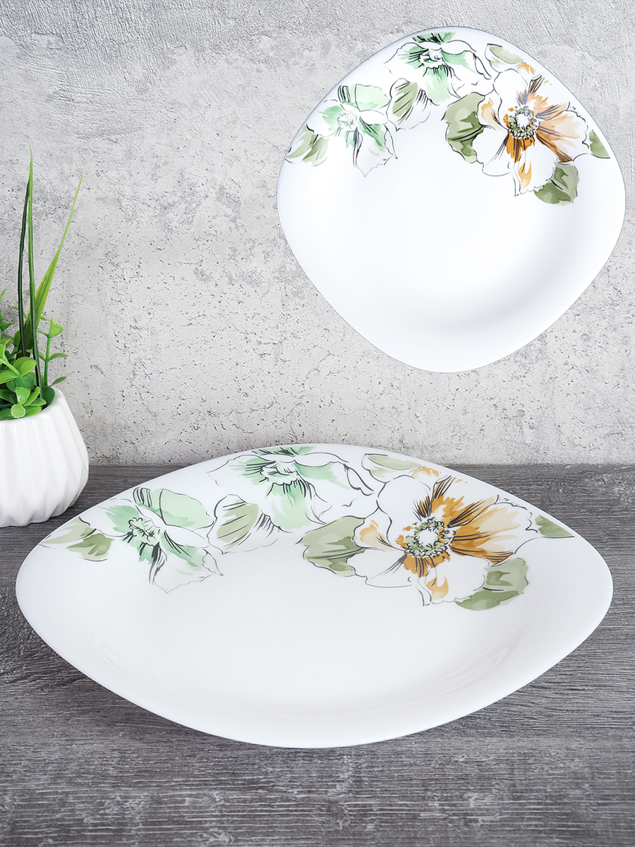 Тарелка квадратная 200 мм / 19/8957595/XN (7364) Графические цветы