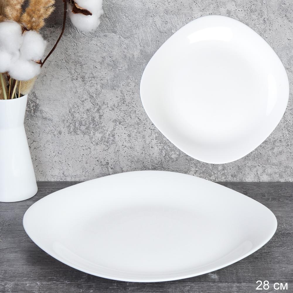 Тарелка квадратная 280 мм обеденная белая KWH110 (white ) (уп 24)