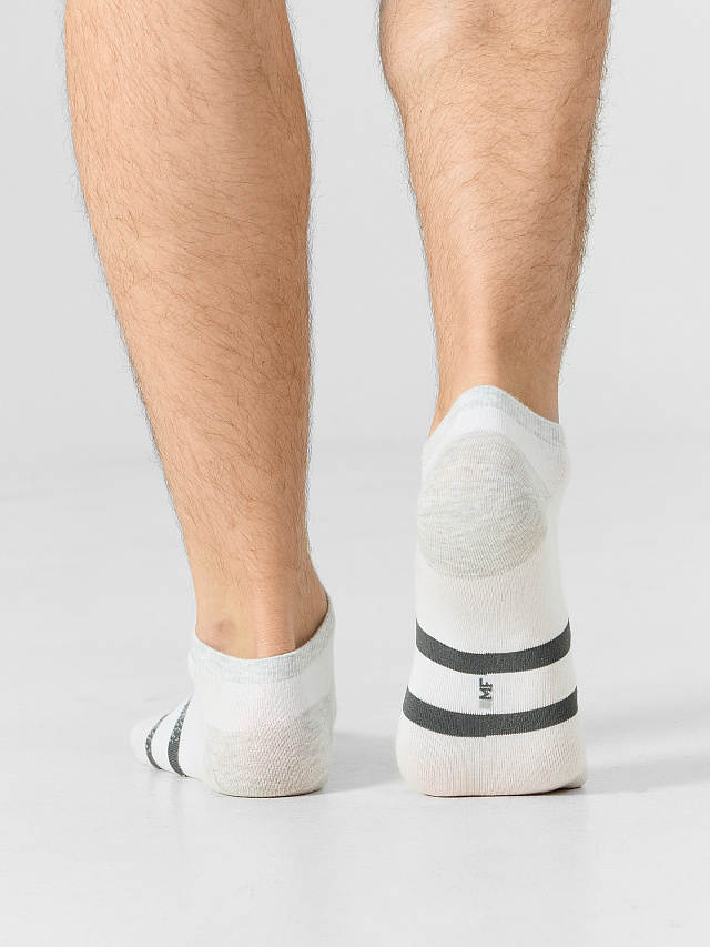 Носки мужские белые с полосками