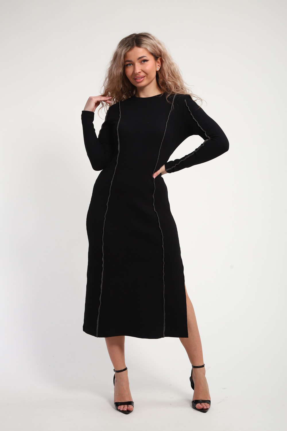 Платье женское кашкорсе со швом ПлЖ-01