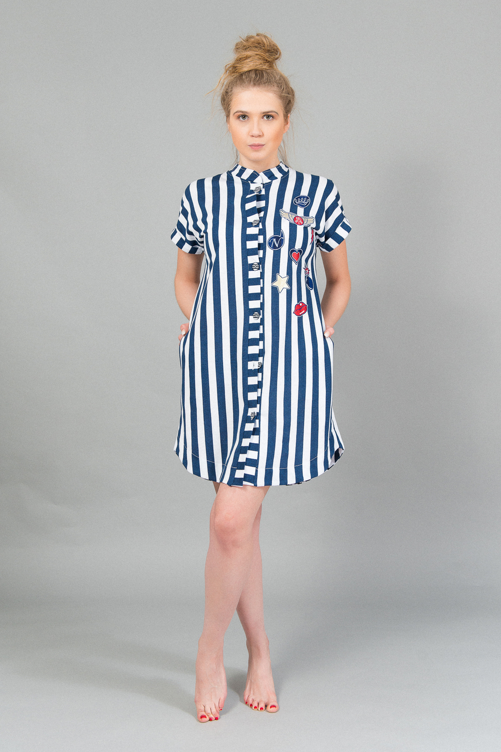 Халат женский на пуговицах 96