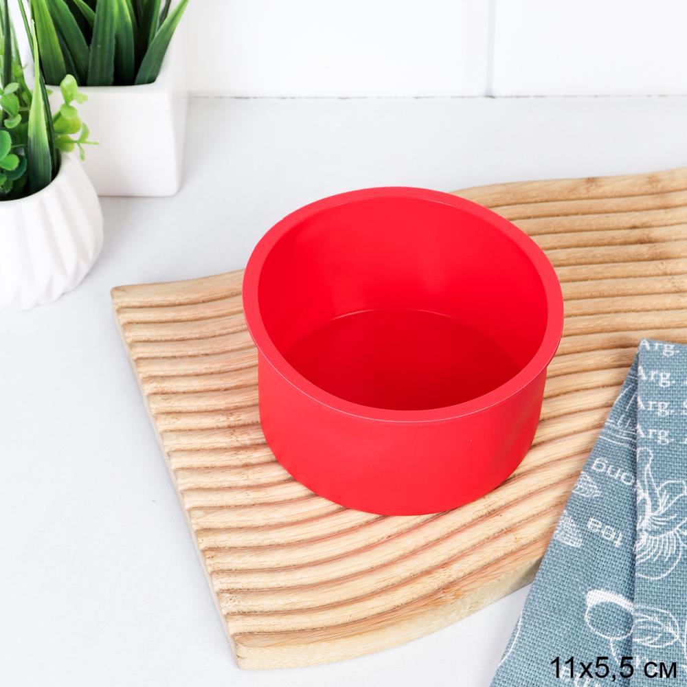 Форма для выпечки Кекс 10х6 см силиконовая круглая / KL-965 / уп 600/