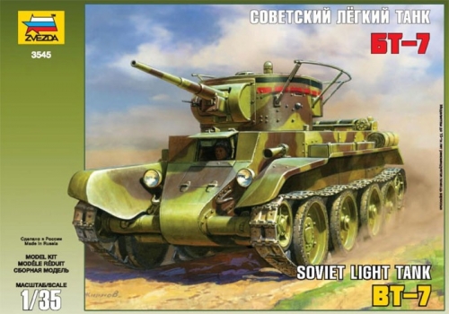 3545 - Сборная модель Советский лёгкий танк БТ-7