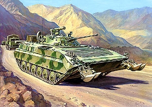 3555 - Сборная модель Советская БМП 2Д (Афганская война)