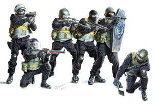 3598 - Сборная модель Антитеррористическая группа Вымпел