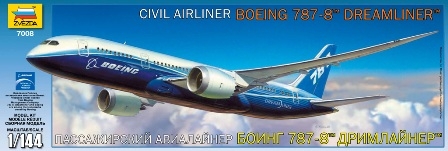 7008 - Сборная модель Пассажирский авиалайнер Боинг 787-8 ДРИМЛАЙНЕР