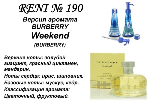 Week End (Burberry Parfums) 100 мл версия аромата