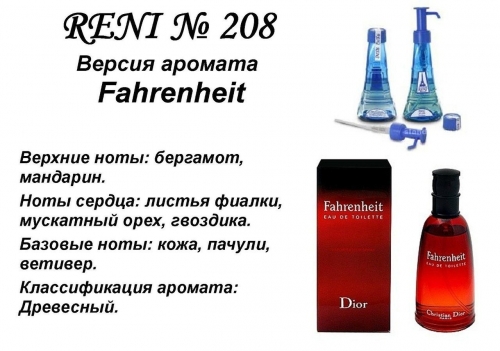 Fahrenheit (Christian Dior) 100мл for men версия аромата