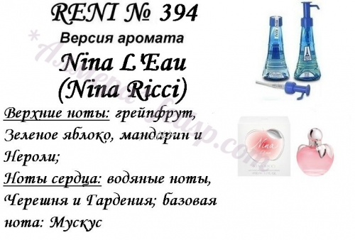 Nina L'eau (Nina Ricci) 100 мл версия аромата