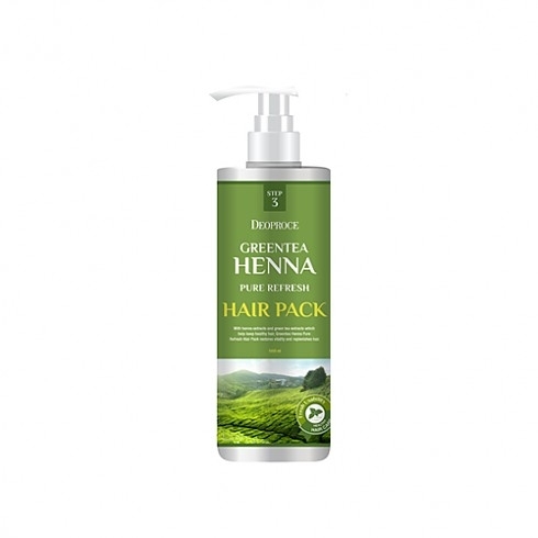 Маска для волос с зеленым чаем и хной Hair Pack Grenn Tea Henna Pure Refresh 1000 мл.