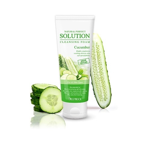 Пенка для умывания Свежий огурец для глубокого очищения пор Natural Solution Cleansing Foam Green Edition Cucumber 170 мл