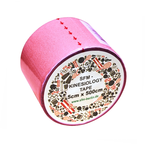 Кинезиотейп SFM 5см Х 500см, розового цвета