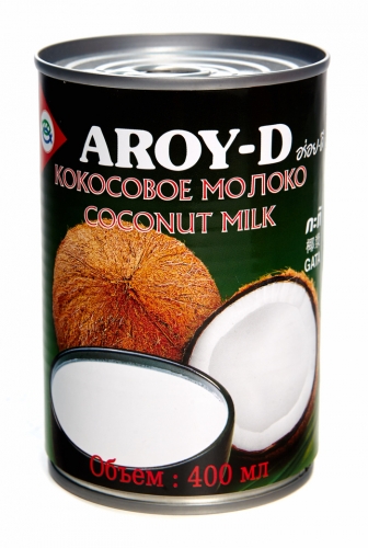 Кокосовое молоко AROY-D 60%, 400 мл, ж.б (жирность-17-19%)