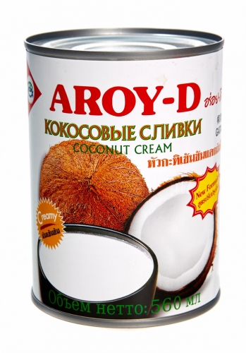 Кокосовые сливки AROY-D 70%, 560 мл, ж.б (жирность 20-22%)