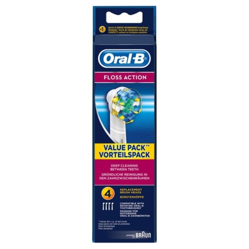 Насадка для электрической зубной щетки Oral-B BRAUN Floss Action, 4 шт. в розничной упаковке