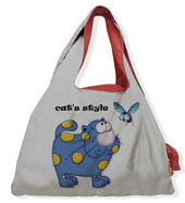 Эко-сумка Кот с мухой серый