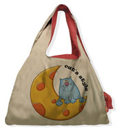 Эко-сумка Кот на луне