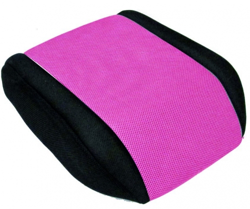 Бустер для перевозки детей в автотранспорте, материал: увеличенная пловелюр, поролон, изолон, тность поролона 10 см, сетка air-mech, цвет  розовый.	