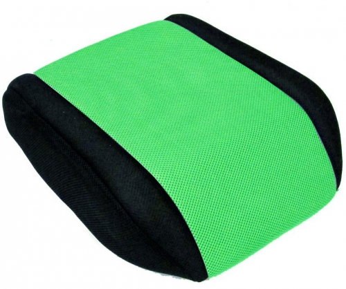 Бустер для перевозки детей в автотранспорте, материал: увеличенная плотность поролона 10 см, сетка air-mech, велюр, поролон, изолон, цвет  зеленый.	