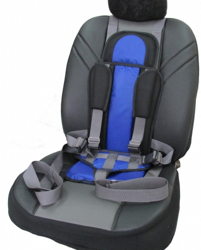 Кресло бескаркасное для перевозки детей в автотранспорте 9-36 кг, цвет синий.	