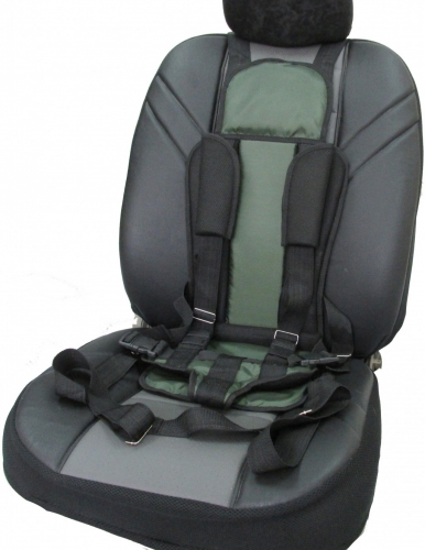 Кресло бескаркасное для перевозки детей в автотранспорте 9-36 кг, цвет зеленый.	