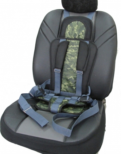 Кресло бескаркасное для перевозки детей в автотранспорте 9-36 кг, цвет камуфляж.	 