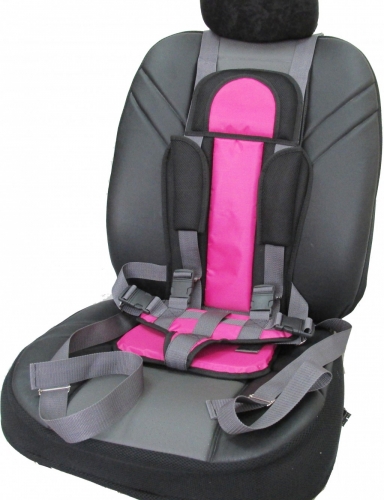 Кресло бескаркасное для перевозки детей в автотранспорте 9-36 кг, цвет розовый.	