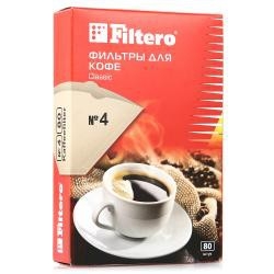 Filtero фильтры для кофе, №4/80, коричневые