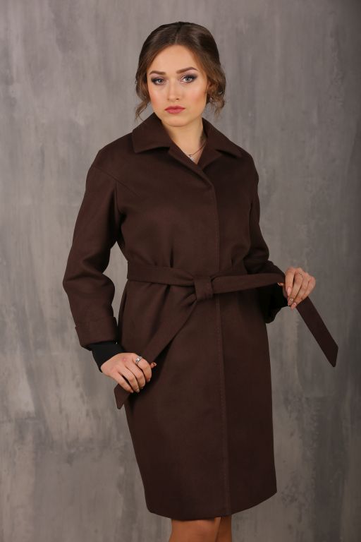 Пальто шоколадного цвета женское