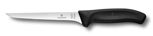 Нож Victorinox обвалочный, гибкое лезвие 15 см, черный