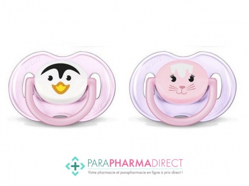 Avent Sucettes Animal Orthodontique Silicone Souple 0-6 mois 