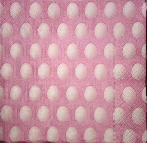 Салфетка для декупажа фон яички на розовом