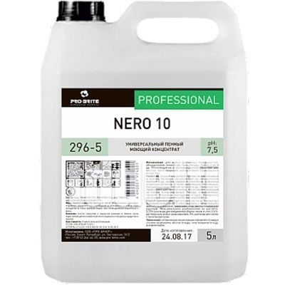 NERO 10 Жидкий концентрат против лёгких пищевых и улично-бытовых загрязнений на натуральном мраморе и др. камне, алюминии и цветных металлах 