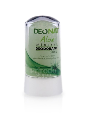 Минеральный дезодорант стик ДеоНат с экстрактом Алое и глицерином, 40 г